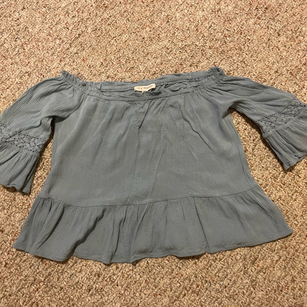 Off the shoulder peplum top